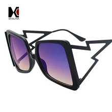 Шауна негабаритный квадратный Солнцезащитные очки женские брендовые дизайнерские Ins популярные металлические руки градиентные оттенки