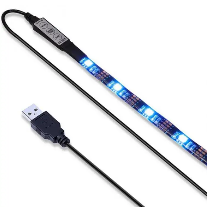 Новый 5 V 1A домашний кинотеатр атмосферная лампа USB Освещение многоцветная RGB Светодиодная лента подсветка ТВ спальня гостиная Sh