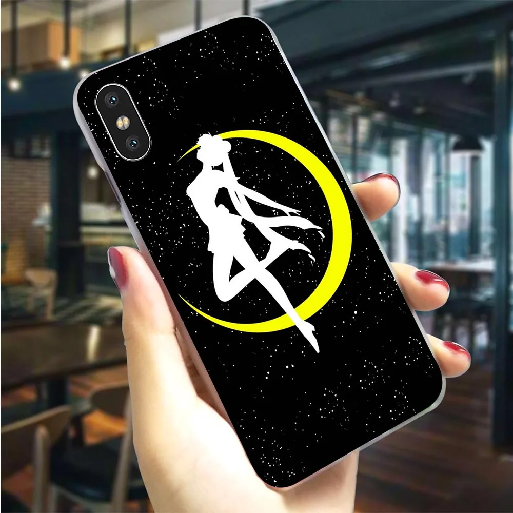 Plastic Phone Case for iPhone 8 Plus Soldier Sailor Moon Cover for iPhone X Covers 6 6S XR Xs Max 7 5S 5 SE