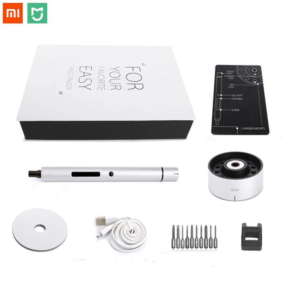

Xiaomi Mijia Wowstick A1 Electric Power Screwdriver Set 1/8 Inch Mini Lithium Cordless LED Repairtools