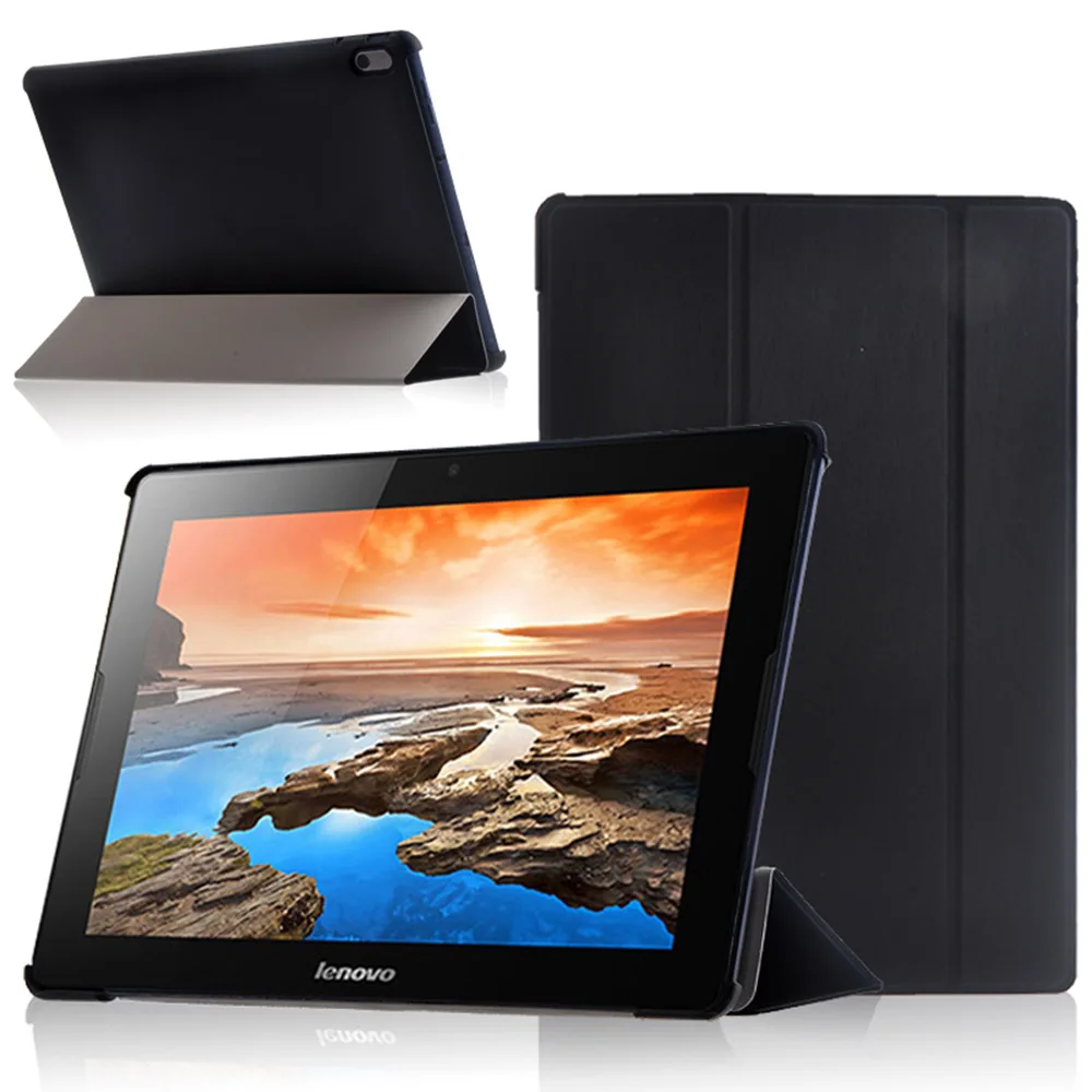 

Ultra Slim Flip Stand Tablet Case cover for Lenovo A7600 A10-80 A7600H A7600F 10.1'' Silk PU leather Folding Folio Case+pen