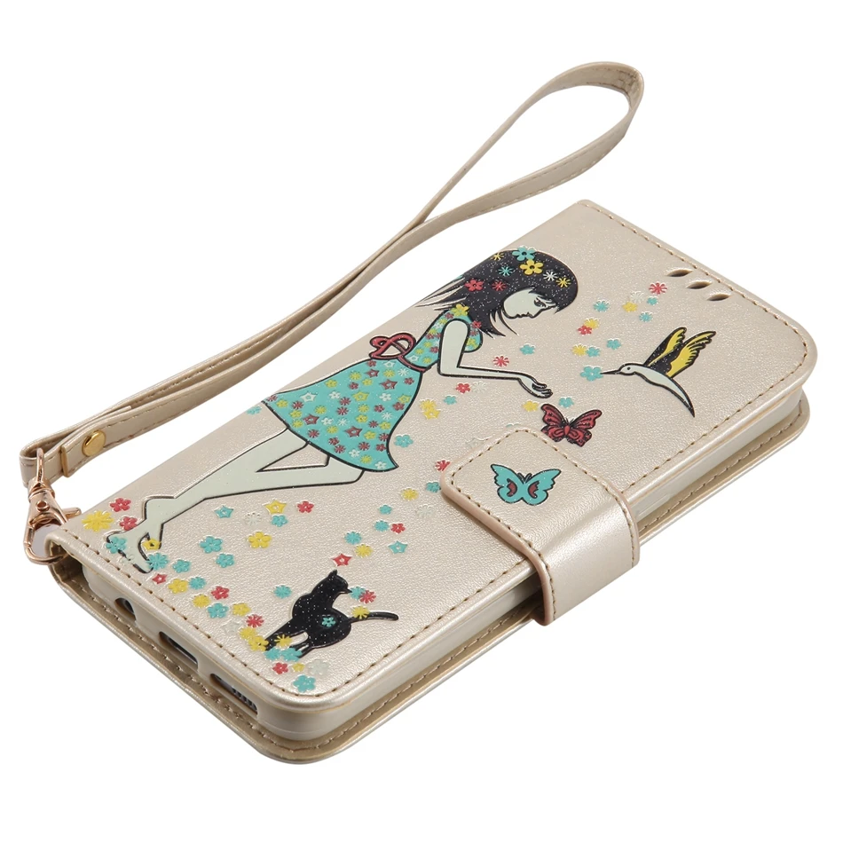 for S3 S4 S5 S6 edge Coque Luxury Green Luminous 3D Painting Flip Wallet Back Cover Samsung Galaxy S8+ S8 S7 edge S8 Plus Case (9)