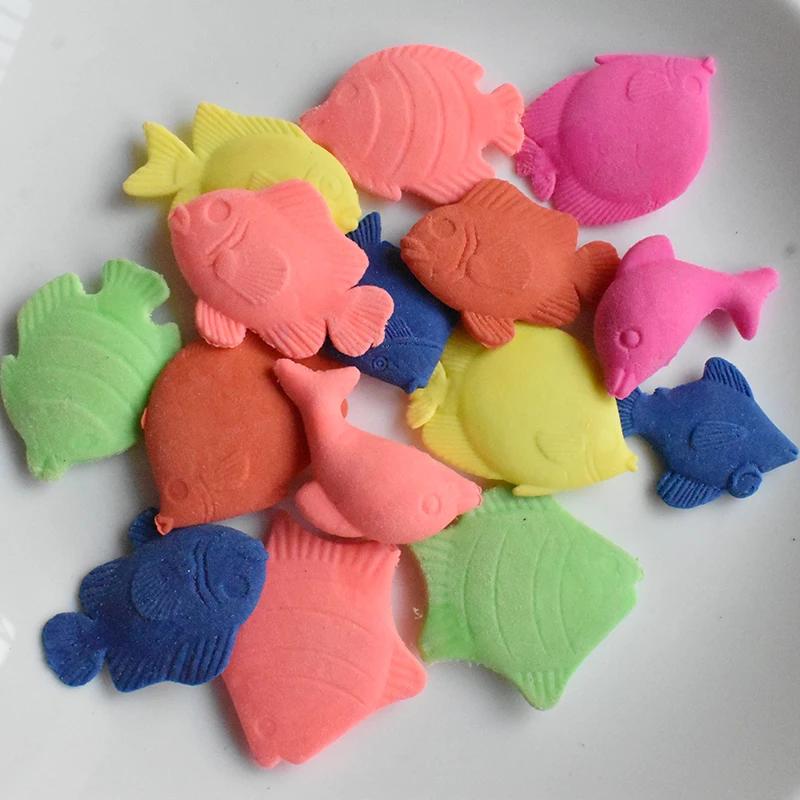 Buy 10pcs/lot Cartoon EVA Fish Shape EVA Grow Up Toys
