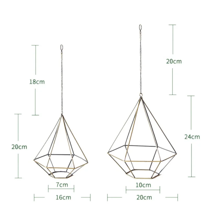 Висит тилландсия воздуха стойка для растений из металла геометрический гладить Art цветочный горшок инструменты для сада Офис украшения