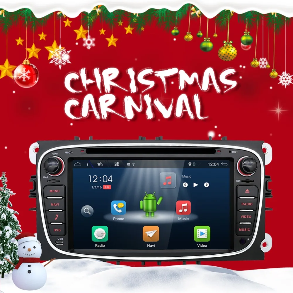 

Car Multimedia Player Android 7.1 GPS 2 Din car dvd player for FORD/Focus/S-MAX/Mondeo/C-MAX/Galaxy wifi car radio Free Camera