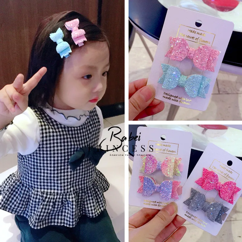 Cute Swallowtail White Dot Hair Bows Alligator Clip Headban For Baby Girl 10Pcs