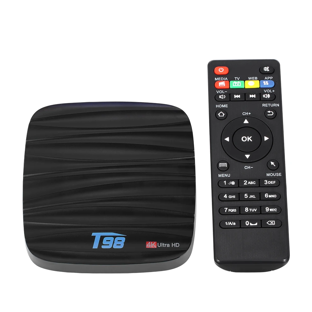 

T98 Android 7.1 2GB 16GB Smart TV Box RK3328 Quad Core USB3.0 2.4G WiFi BT 4.0 Set Top Box H.265 VP9 HDR 4K Media Player PK Z28