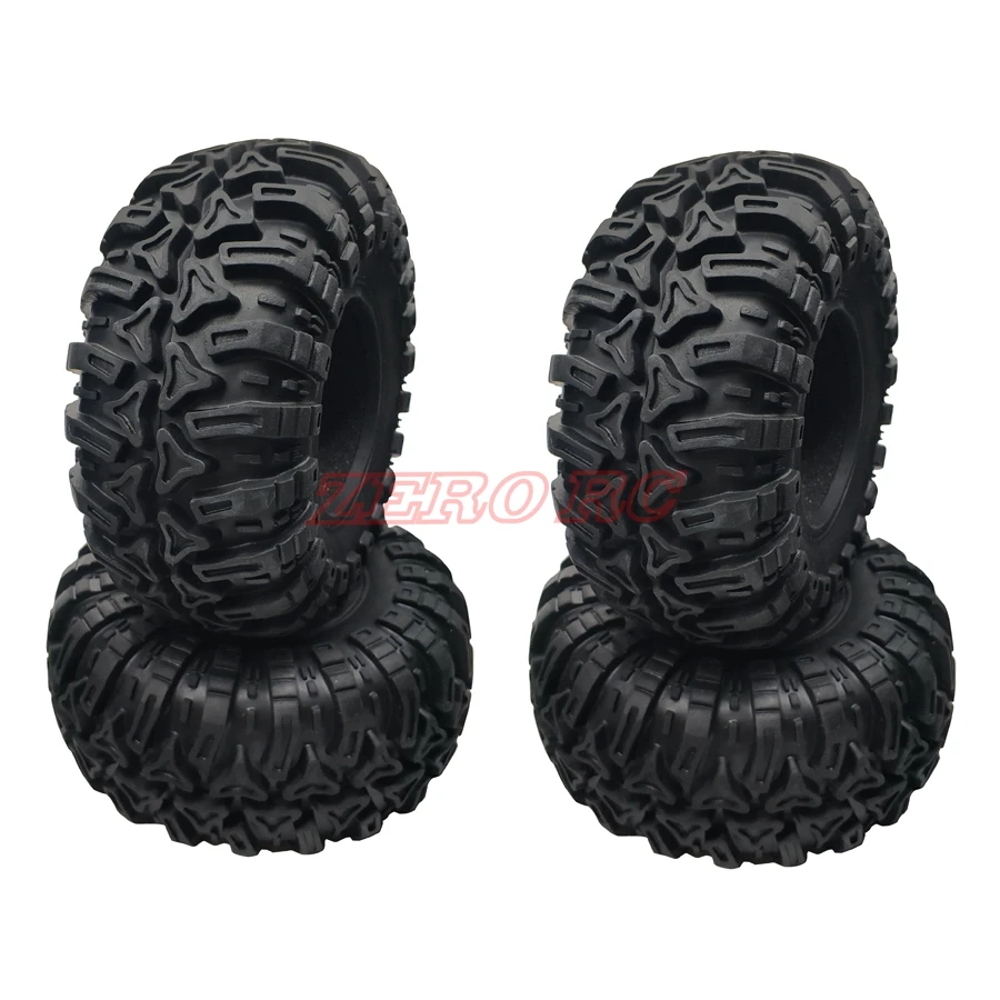 

4PCS ROCK CRAWLER SOFT 2.2" TIRES 128mm TYRE WITH FOAM FOR 1/10 AXIAL WRAITH SCX10 Jeep Wrangler TRX-4