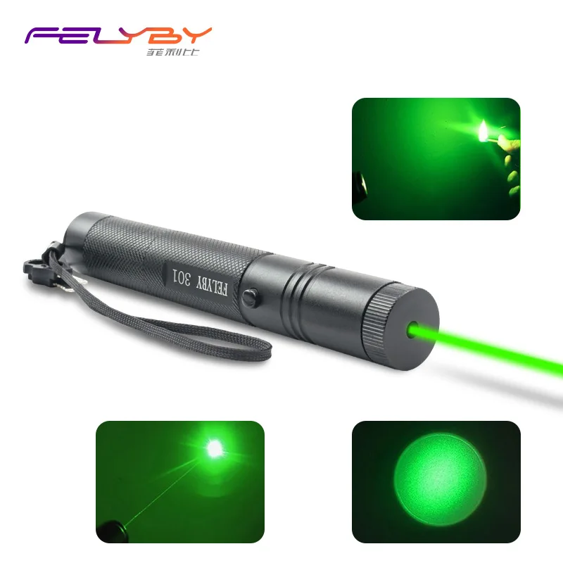 FELYBY 301 مستقرة الأخضر ليزر قلم بمصباح يدوي متعددة الوظائف قفل أمان + بطارية ليثيوم FELYBY 301 مستقرة الأخضر ليزر قلم بمصباح يدوي متعددة الوظائف قفل أمان + بطارية ليثيوم