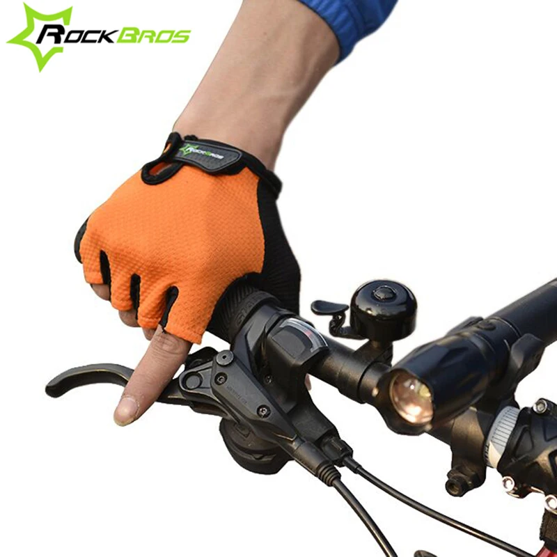  ROCKBROS Cycling Bike Half Finger Gloves Sport Gloves Yellow New Bike's Gloves Mtb Racing Mechanix Cycling Short Finger Gloves 