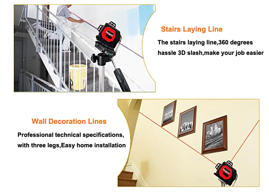 3D 12 8 Line Decoration Laser Level With lithium battery-09