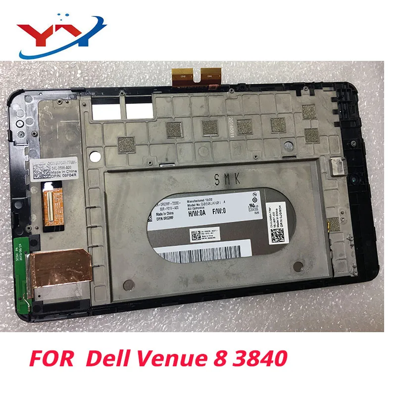 

LCD LED Touch Screen Digitizer Assembly Frame For Dell Venue 8 3840 B080UAN01.4