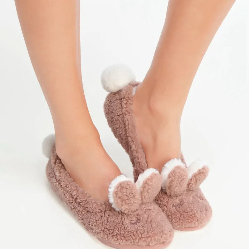 VANLED 2017 Autumn Soft Rabbit Indoor Socks Winter Plus Velvet Thick