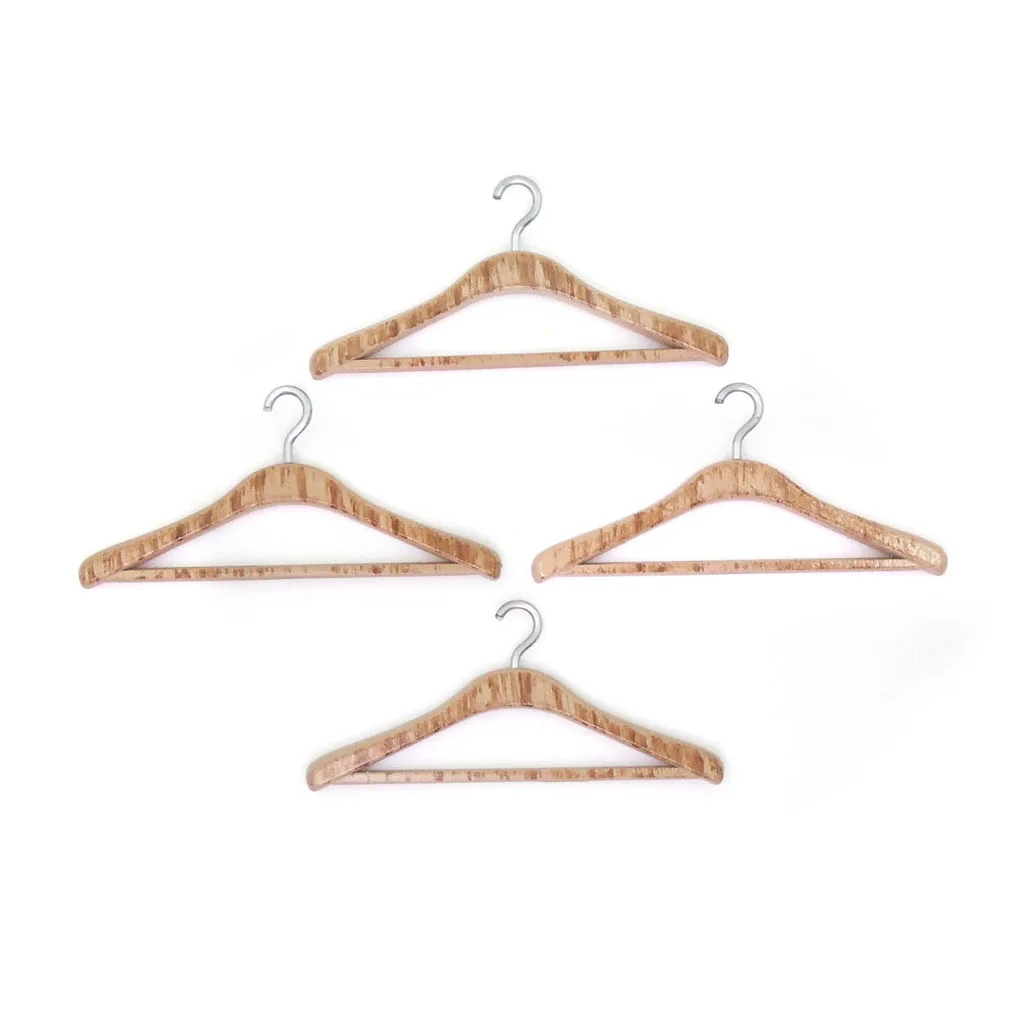 1/12 Dollhouse Miniatures Furniture Toys Clothing Hangers Closet Hanging Doll House Decoration for Dolls Accessories Girl Gift