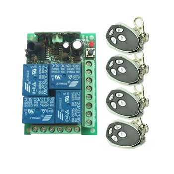 

DC12V 10A 4 ch transmitter receiver radio remote control 433mhz for automation home 315mhz 433mhz