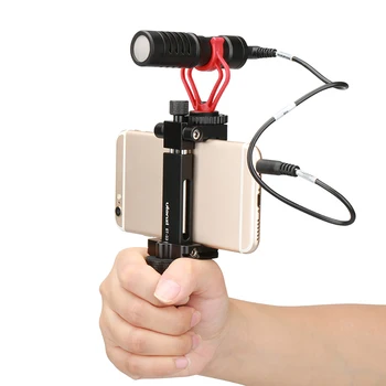 

for Ulanzi Aluminium Mobile Tripod Mount with Hot Shoe Mount for Boya Rode VideoMicro Microphone , 1/4'' Tripod Clamp for iPhone