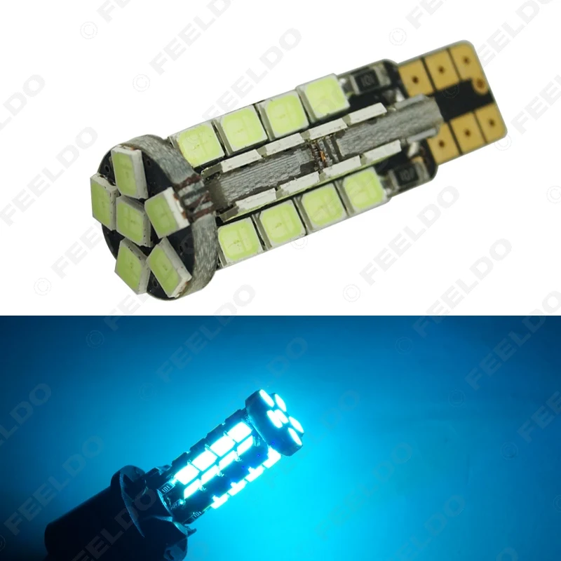 FEELDO для выведения токсинов, 40 шт 7-Цвет T10 2835 30SMD Canbus Error Free светодиодный индикатор автомобиля двери боковой габаритный фонарь# HQ1302