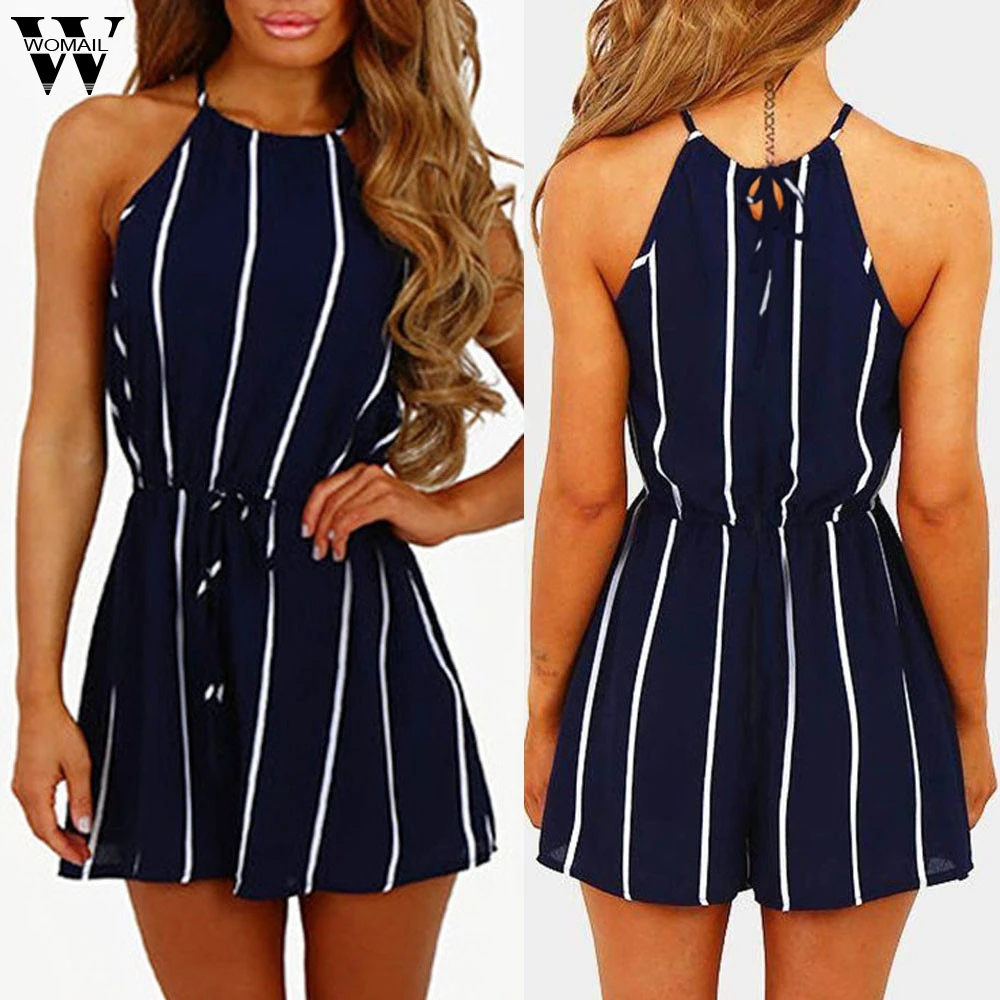 Womail bodysuit Women Summer Stripe Off Shoulder Sleeveless Rompers Jumpsuit Playsuit Bodysuit Party Fashion 2020 f28 Womail bodysuit Women Summer Stripe Off Shoulder Sleeveless Rompers Jumpsuit Playsuit Bodysuit Party Fashion 2020 f28