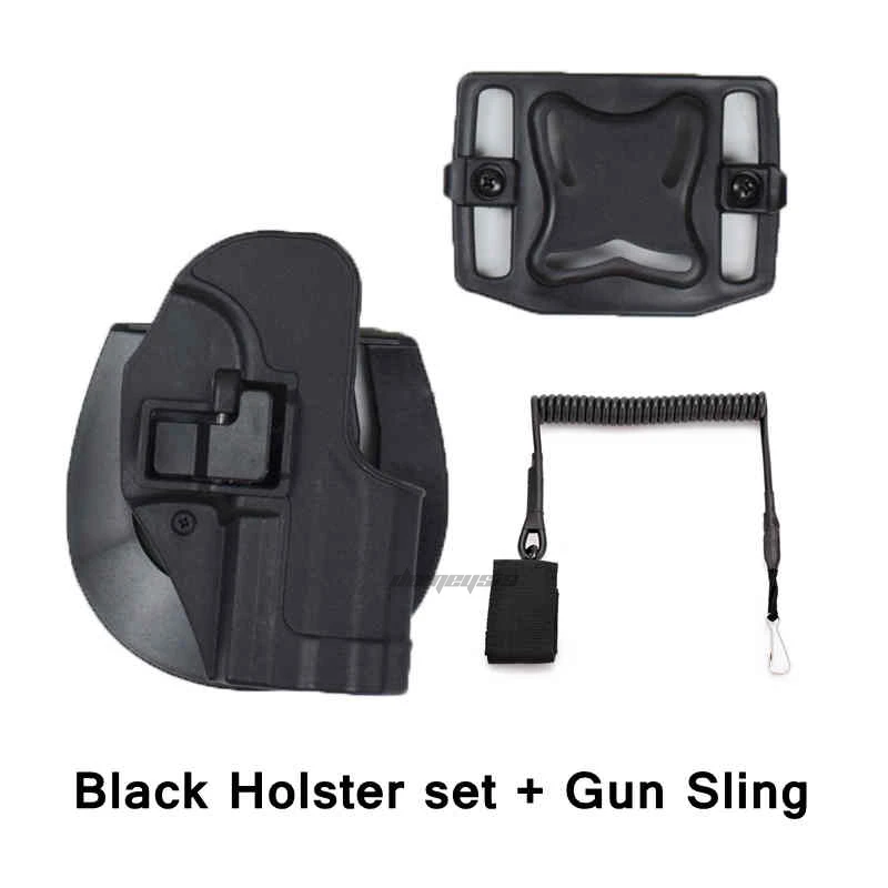 Правая рука тактическая Боевая кобура охотничья стрельба пистолет носить военный страйкбол поясной ремень кобура для H& K Compact USP - Цвет: bk holster sling
