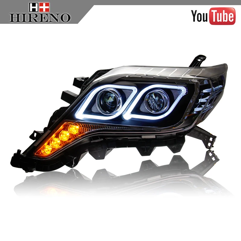 

Hireno Car Styling for Toyo-ta Prado 2014-16 Headlights LED Super bright Headlight DRL Xenon Lens High Fog Lam