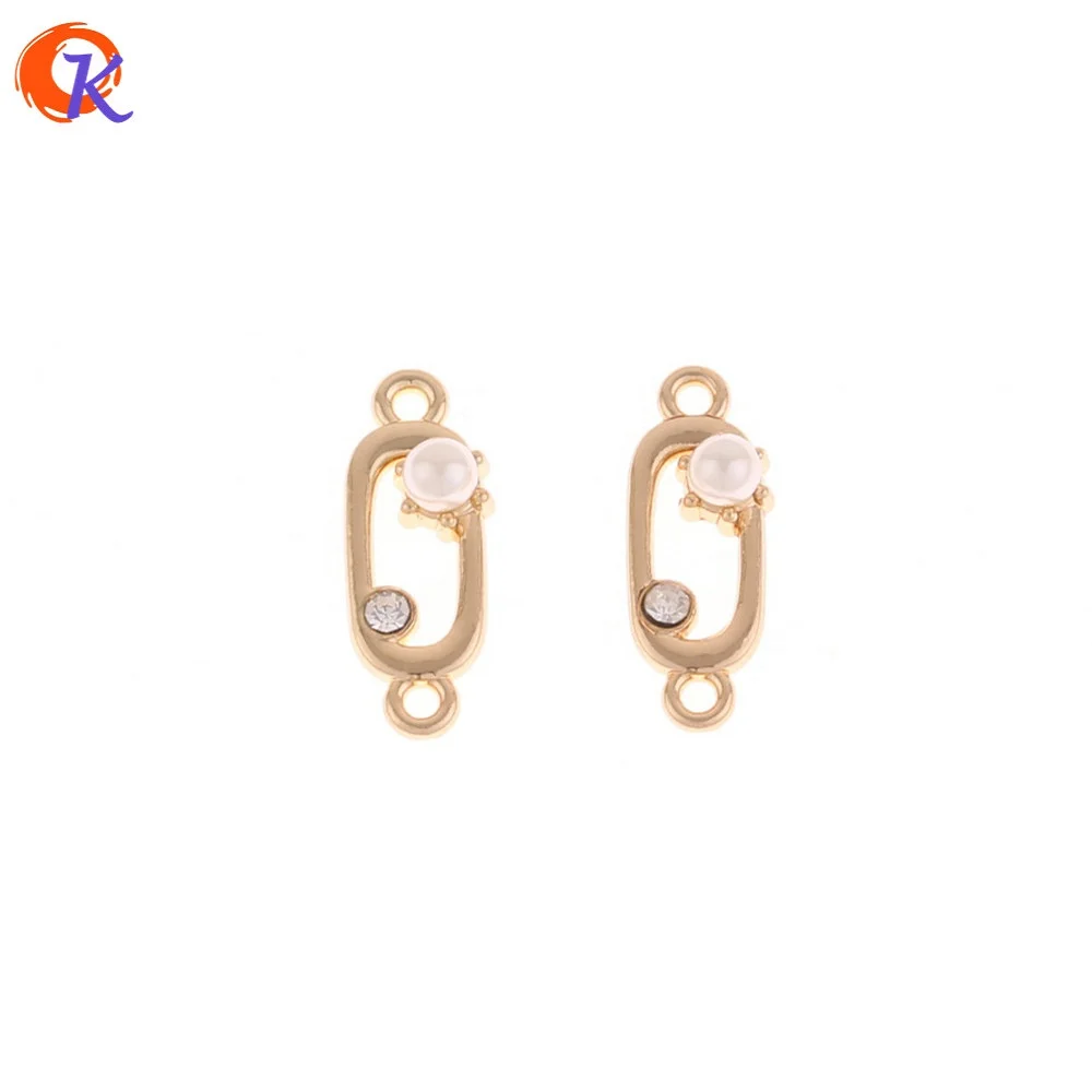

Cordial Design 100Pcs 8*21MM Earring Findings/Gold Connectors With Pearl/DIY/Earrings Making/Hand Made/Jewelry Accessories