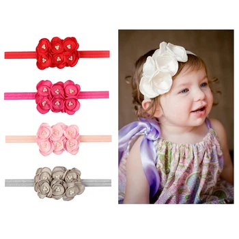 

Newborn Baby Kids Girls Infant Headband Flowers Hair Band Accessories Headwear Christmas New Year Gift Photo Props