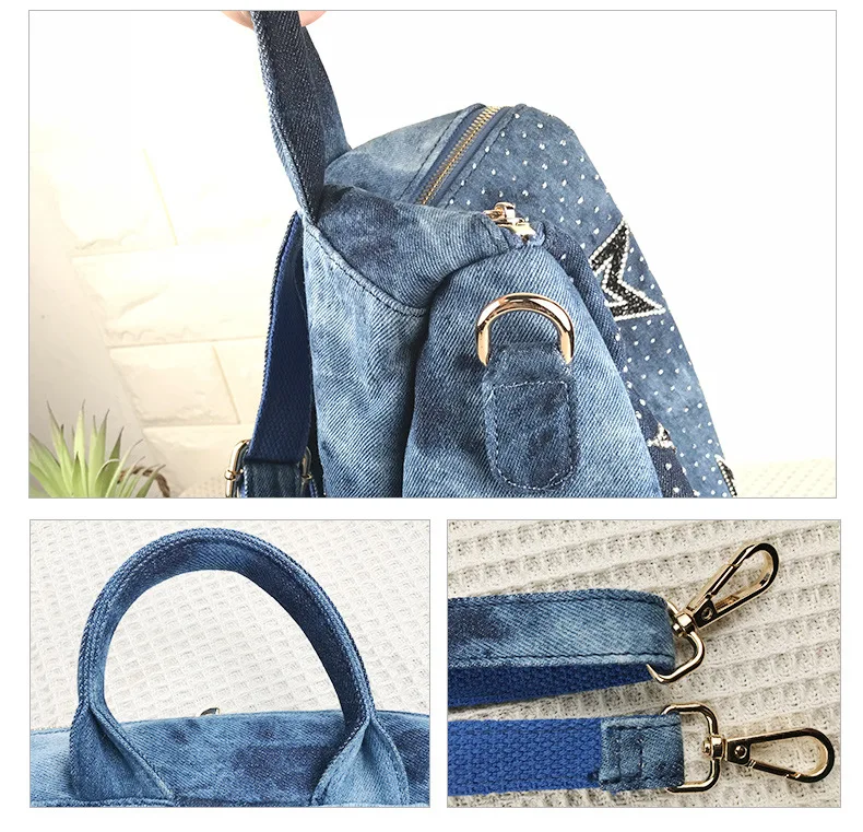IPinee рюкзак женский 2018 новые летние рюкзаки для Для женщин путешествия рюкзак мягкие джинсовые школьные сумки для девочек-подростков