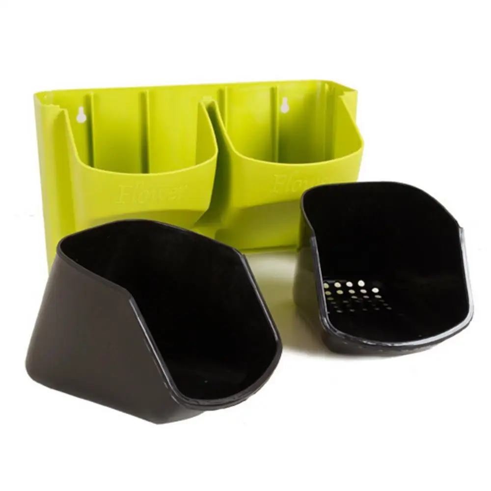 Вертикальный настенный горшок 2 кармана самополивающийся подвесной цветочный