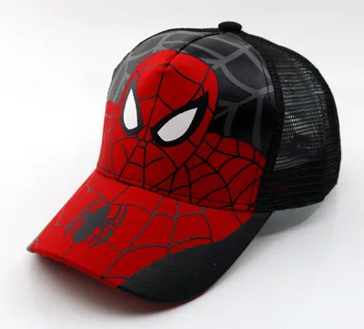 Новые шапки для маленьких мальчиков и девочек с рисунком Человека-паука, новые хлопковые бейсболки с вышивкой для малышей, Детские кепки в стиле хип-хоп для мальчиков и девочек - Цвет: A Mesh