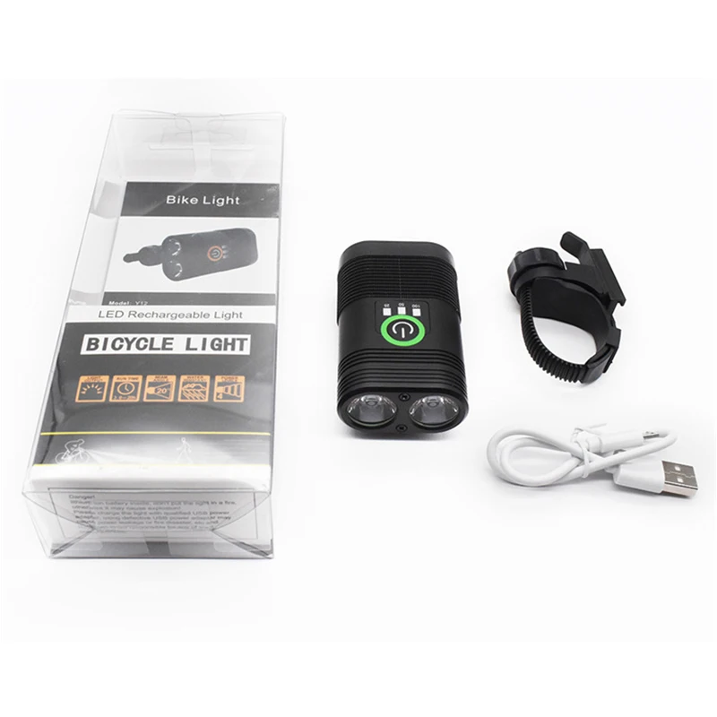 Top WOSAWE USB Rechargeable Bicycle Lights Waterproof Cycling Front Headlight 2400LM Bright Double LED Bike Front Handlebar Lamp 8 Top WOSAWE USB Rechargeable Bicycle Lights Waterproof Cycling Front Headlight 2400LM Bright Double LED Bike Front Handlebar Lamp 8