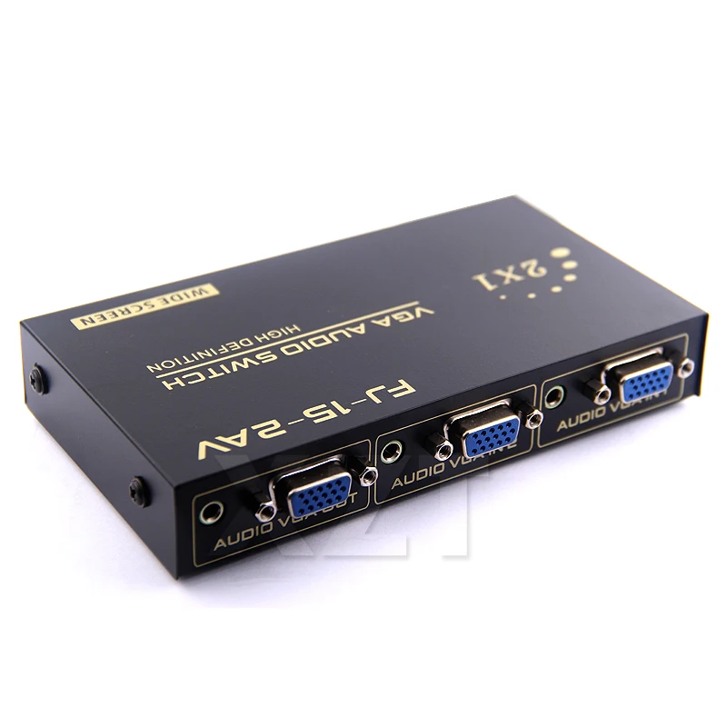 Newest Hot VGA Switch Box VGA switch 2 in 1 out VGA switch with Audio output display share VGA