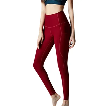 

KLV 2019 Women's Workout Pocket Fitness Sports Gym Running Tights free shipping D4