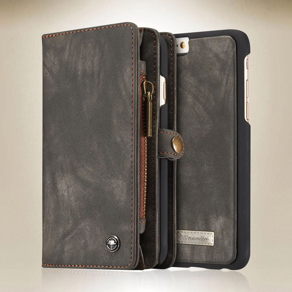 imágenes para CASEME Cubierta para el iphone 6 s y 6 Bolso Del Teléfono Móvil de 4.7 pulgadas Retro Cuero Partido Multi-ranura Cartera Cajas Del Teléfono para el iphone 6 s 6 Shell imágenes para CASEME Cubierta para el iphone 6 s y 6 Bolso Del Teléfono Móvil de 4.7 pulgadas Retro Cuero Partido Multi-ranura Cartera Cajas Del Teléfono para el iphone 6 s 6 Shell