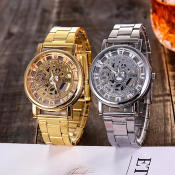 

Fashion Silver Golden Luxury Hollow Steel Watches Wrist Watch Clock Retro Fashion Luxury Relogio Feminino Saat
