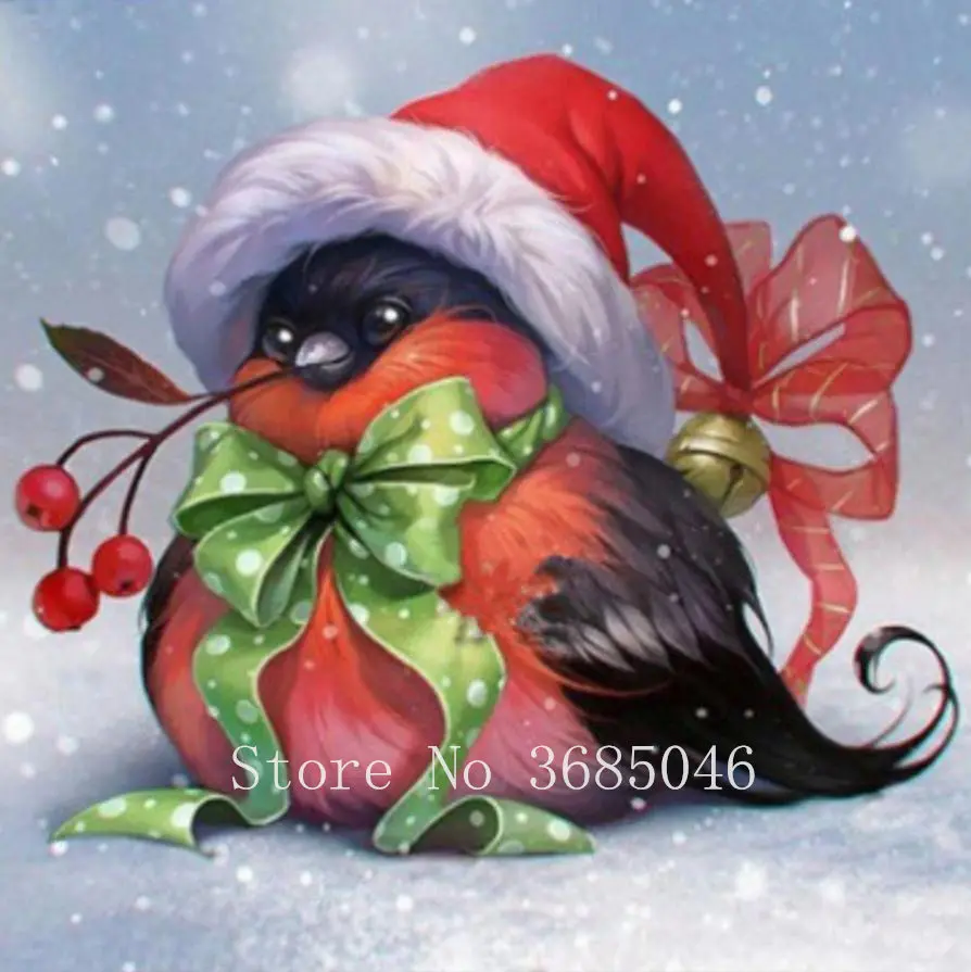 5D DIY Mosaic Diamond Painting Animal Christmas Bird Embroidery Rhinestone Cross Stitch Hand made home Decor yes0500 | Дом и сад
