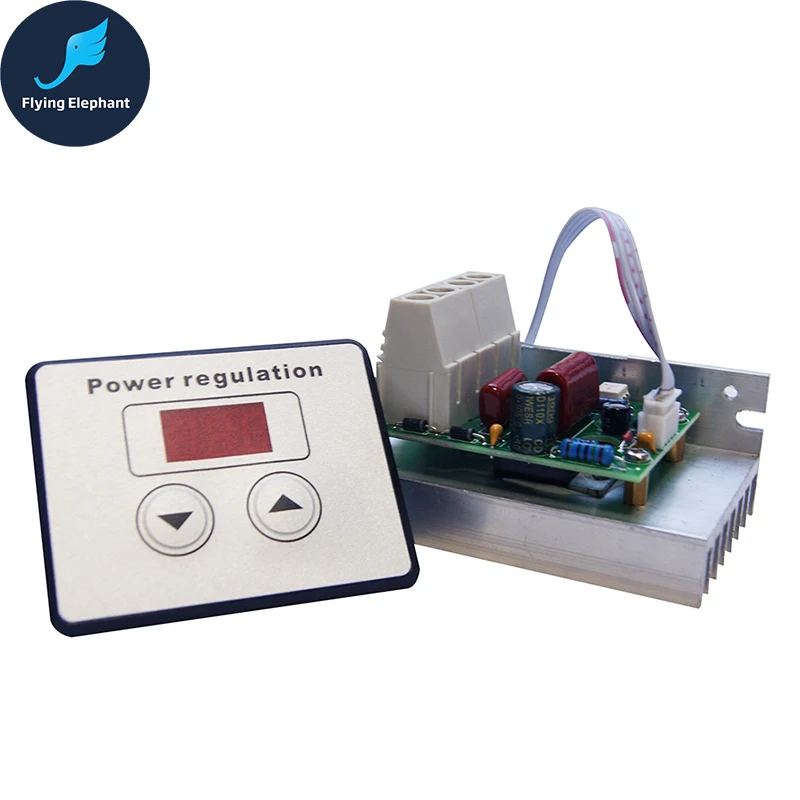 AC 220V 10000W SCR Voltage Regulator Speed Control Dimmer Thermostat LED Display 