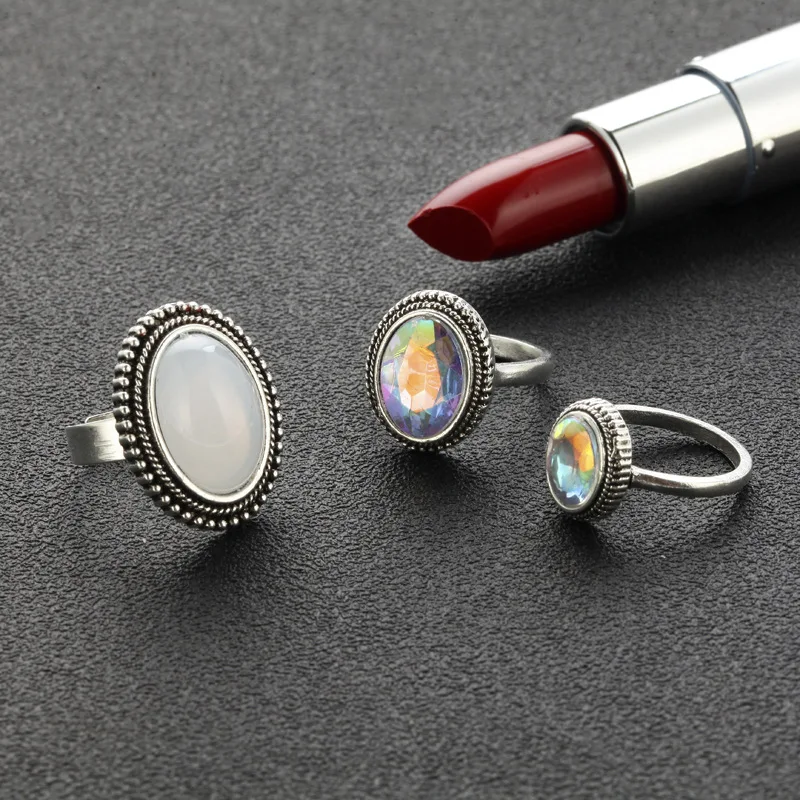 Drag Queen Bohemian Oval Ring Set (3 Pieces) - Queerks™