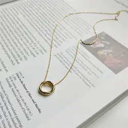 Jsmpfy новая мода серебро 925 ювелирные изделия нерегулярные круглые подвесные ожерелья для женщин colar 925 пробы серебро цепочки и ожерелья кулон