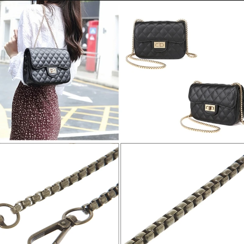 

High Quality 40cm Metal Purse Flat Chains Shoulder Bag Straps Cross Body Handbag Replacement Decor Hot New
