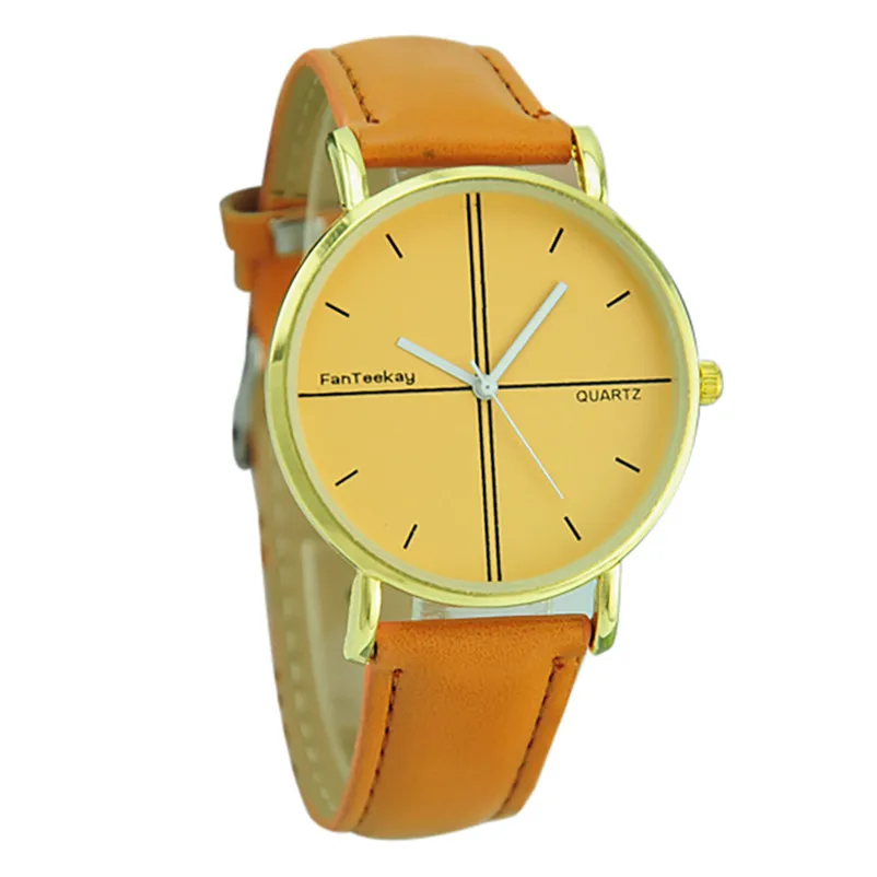 Fashion women watches bracelet watch ladies Simple Scale Simulation Leather band Thin Men And Women Quartz watch clock 3M30#N (2)