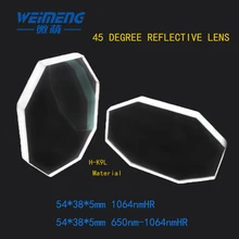Weimeng Raytools 45 градусов лазерное зеркало отражения 54*38*5 мм H-K9L восьмиугольная форма для резки сварочного аппарата гравировки
