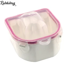 Rolabling Manicure Bowl Soak Finger Acrylic Polish Remove Dead Skin Tip Nail Care Treatment Clean Tray Manicure Tool