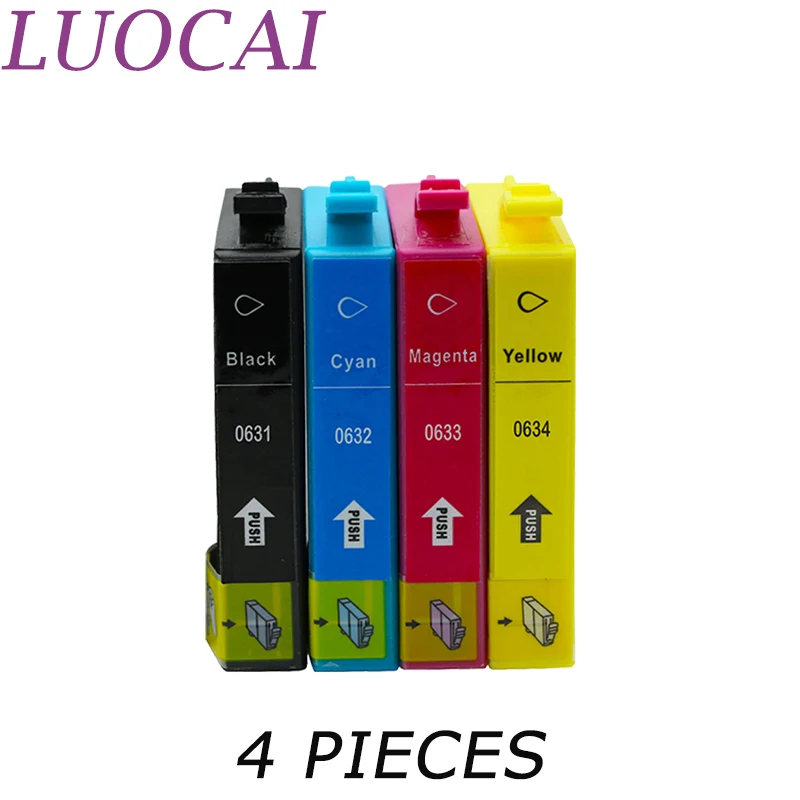 4X LuoCai Ink Cartridge Compatible T0631 T0632 T0633 T0634 For Epson StylusC67 C87 Plus CX3700 CX4100 CX4700 Printer | Компьютеры и