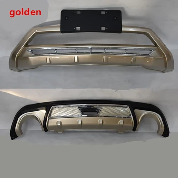 

Fit For Lincoln MKC 2014-2019 Front+ Rear Bumper Diffuser Bumpers Lip Protector Guard skid plate ABS Chrome finish 2Pcs/LOT