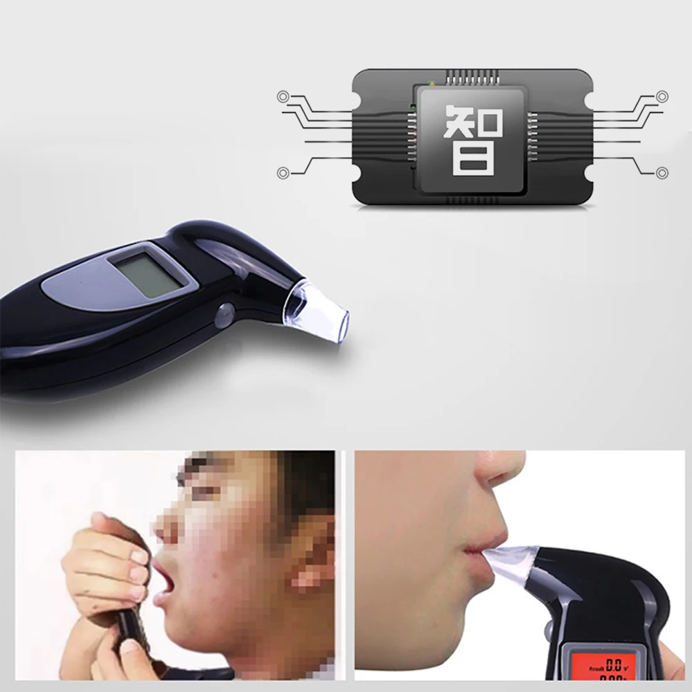 سيارة كيشاين Breathalyzer جهاز اختبار شرب الكحوليات كاشف التنفس محلل CD عرض سيارة الإطارات الرقمية ضغط أداة قياس الساخن بيع