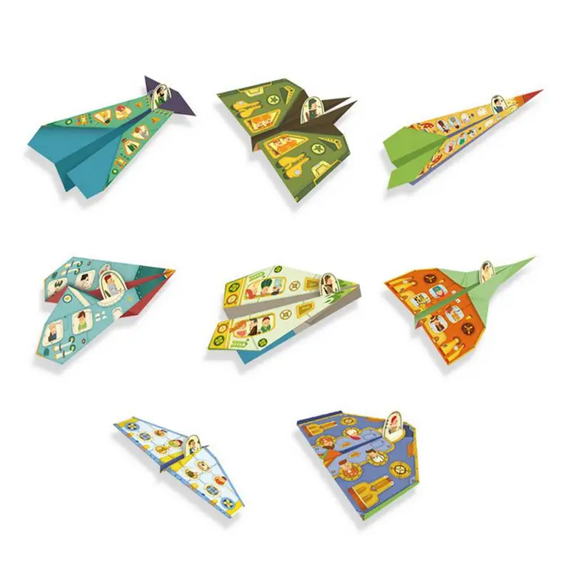 Творческий Новые Детские DIY Цвет развивающие игрушки детский сад весело оригами для ручной работы самолет подарок к празднику