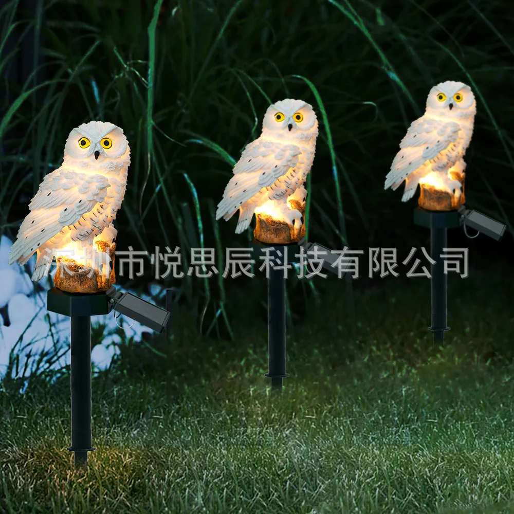Novidade ao ar Livre à Prova Solar Coruja Padrão Estranho Dwaterproof Água Paisagem Jardim Gramado Led Luz 10 Lâmpadas solares