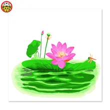 Картина по номерам художественная краска по номеру зеленые листья сафлор Лотос рисование на холсте цифровая краска ing знаменитая краска ings абстрактная