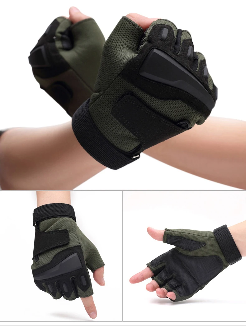 Тактические перчатки военные армейские спецназ перчатки на пол пальца мужские спецназ тренажерный зал фитнес боевые перчатки для страйкбола CS противоскользящие