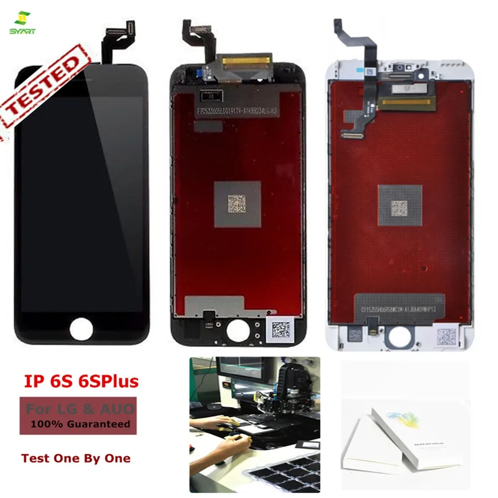 6S + для AUO сенсорный экран iPhone ЖК дисплей дигитайзер Полный полная сборка